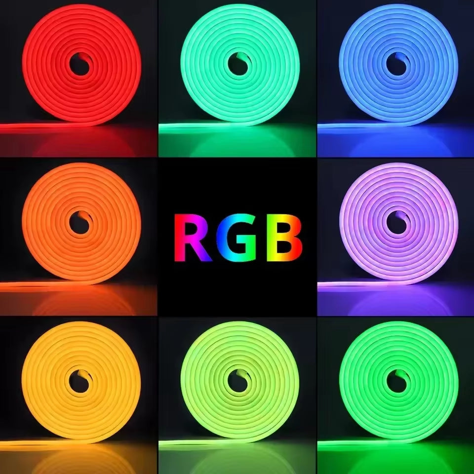 Smart Rgb Neon Led Strip Waterproof 24V Flex Neon Rope Light Plug 5 10M 15M 20M 30M Music Sync App Control Party Room Decor Tape
