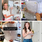 1 Piece Storage Tray, 360-Degree Refrigerator Storage Rotating Tray, Used for Kitchen Spice Jars and Sundry Storage Turntable