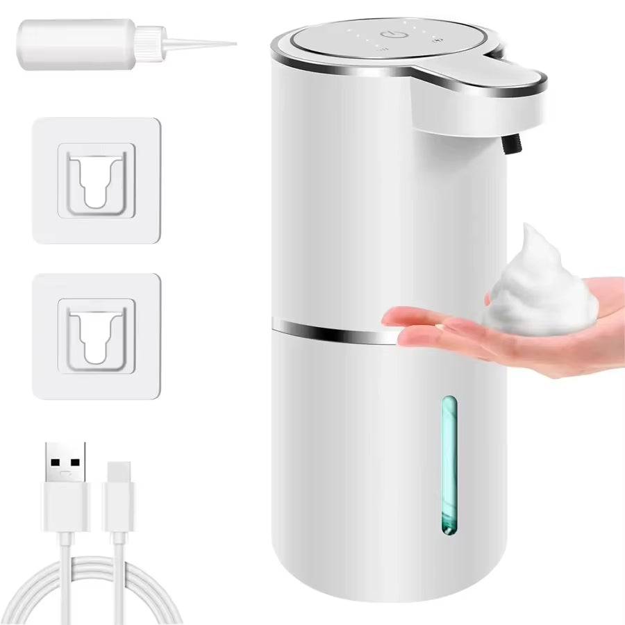Automatic Soap Dispenser Touchless Foaming Soap Dispenser 380Ml USB Rechargeable Electric 4 Level Adjustable Foam Soap Dispenser