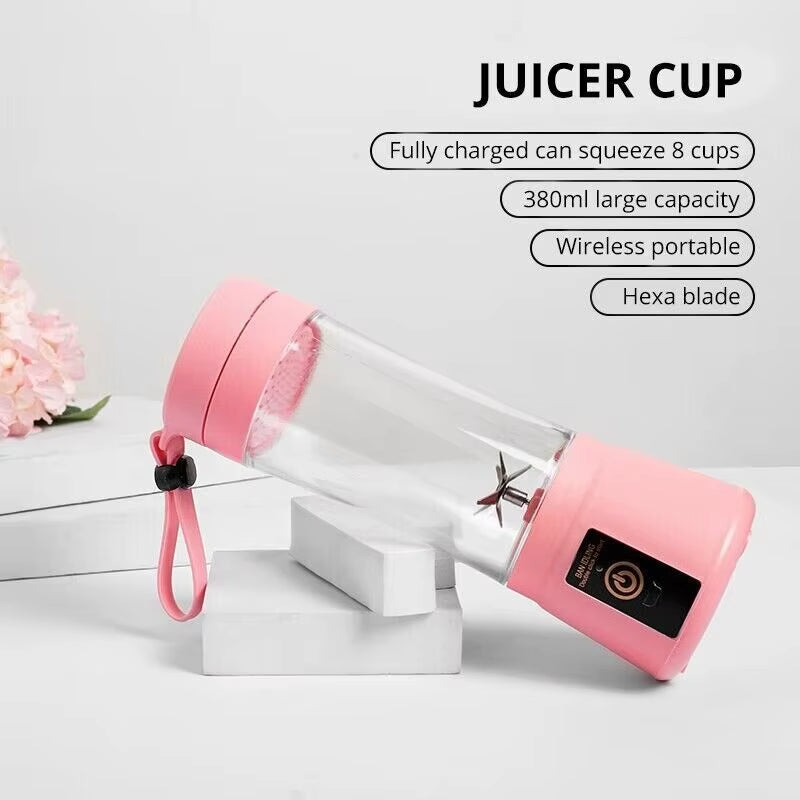 380Ml Portable Juice Mixer Mini Electric Juicer USB Rechargeable Smoothie Smoothie Shake Mixer Outdoor Picnic Portable Juicer