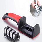 3-Segment Knife Sharpener Knife Sharpeners for Kitchen Knives Stainless Steel Three-Purpose Sharpening Stone for Kitchen Tools