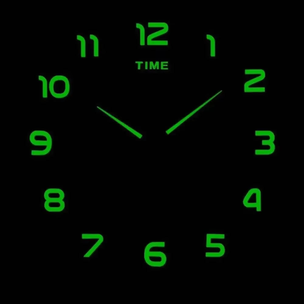 Digital Clock Wall Led Home. Mural 3D Decor DIY Decoration for Bedroom Glow Living Room Family Silent Clocks Garden