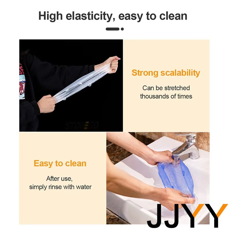 Silicone Stretch Lids Reusable Universal round Square Silicone Food Wrap Bowl Pot Lid Silicone Cover Pan Cooking Kitchen Stuff