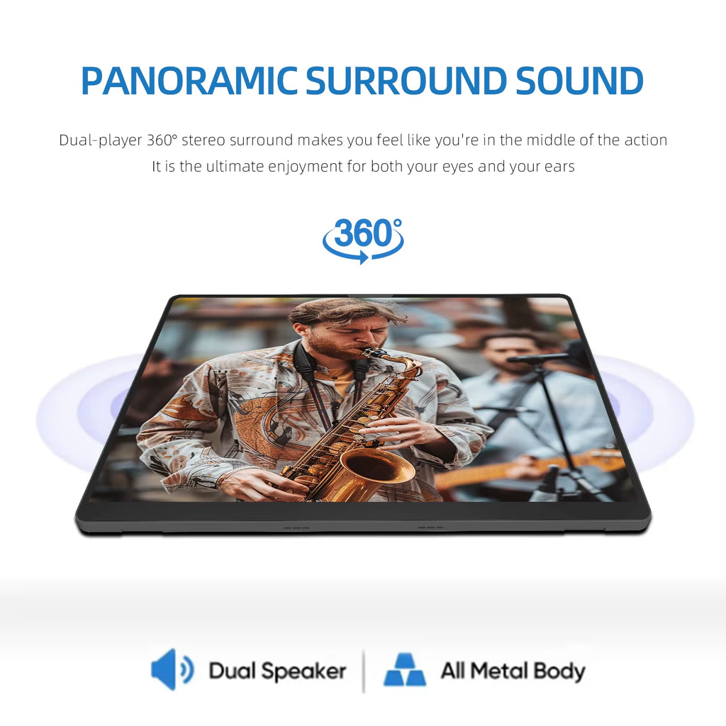 10.5-Inch Portable Monitor 1280P 100%Srgb 15:10 Low Blue Light for Xbox PS4 / 5 Switch Cell Phone PC Loptop Extension