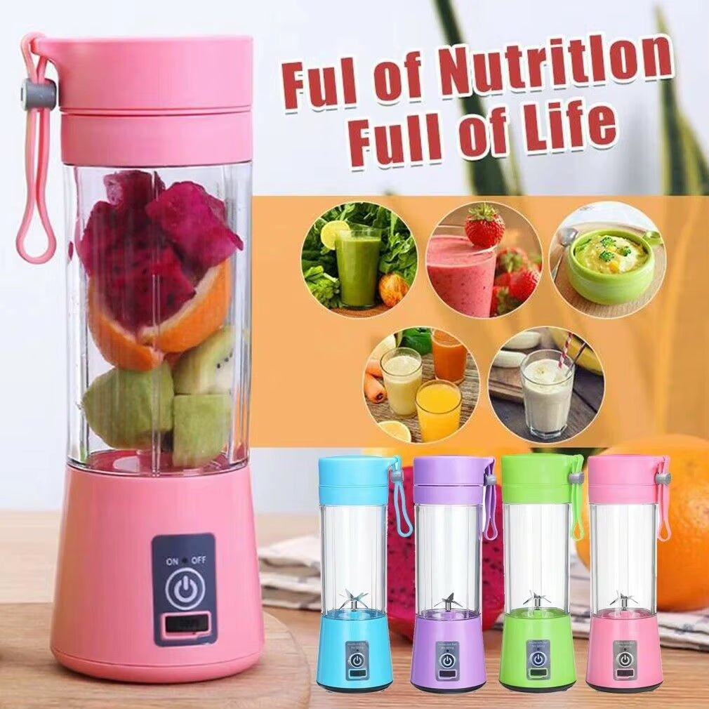 380Ml Portable Juice Mixer Mini Electric Juicer USB Rechargeable Smoothie Smoothie Shake Mixer Outdoor Picnic Portable Juicer