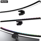 60Cm RGB Led Computer Monitor Light Bar Music Rhythm Screen Hanging Light Dimming Atmosphere Night Lamp for Game/Study/Work