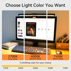 Computer Monitor Light Bar RGB Rhythm Screen Hanging Lights Stepless Dimming Desk Lamp for Study Reading Gaming Table Lighting