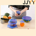 Silicone Stretch Lids Reusable Universal round Square Silicone Food Wrap Bowl Pot Lid Silicone Cover Pan Cooking Kitchen Stuff
