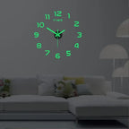 Digital Clock Wall Led Home. Mural 3D Decor DIY Decoration for Bedroom Glow Living Room Family Silent Clocks Garden