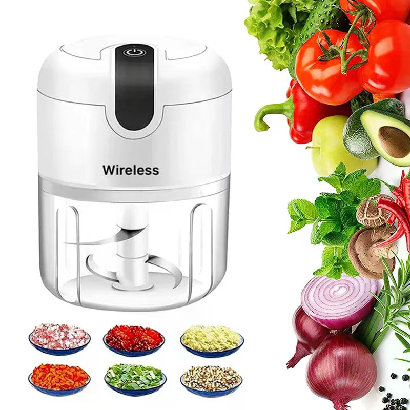 Electric Mini Garlic Chopper,Food Processor,Portable Cordless Garlic Mincer Masher,Meat Grinder