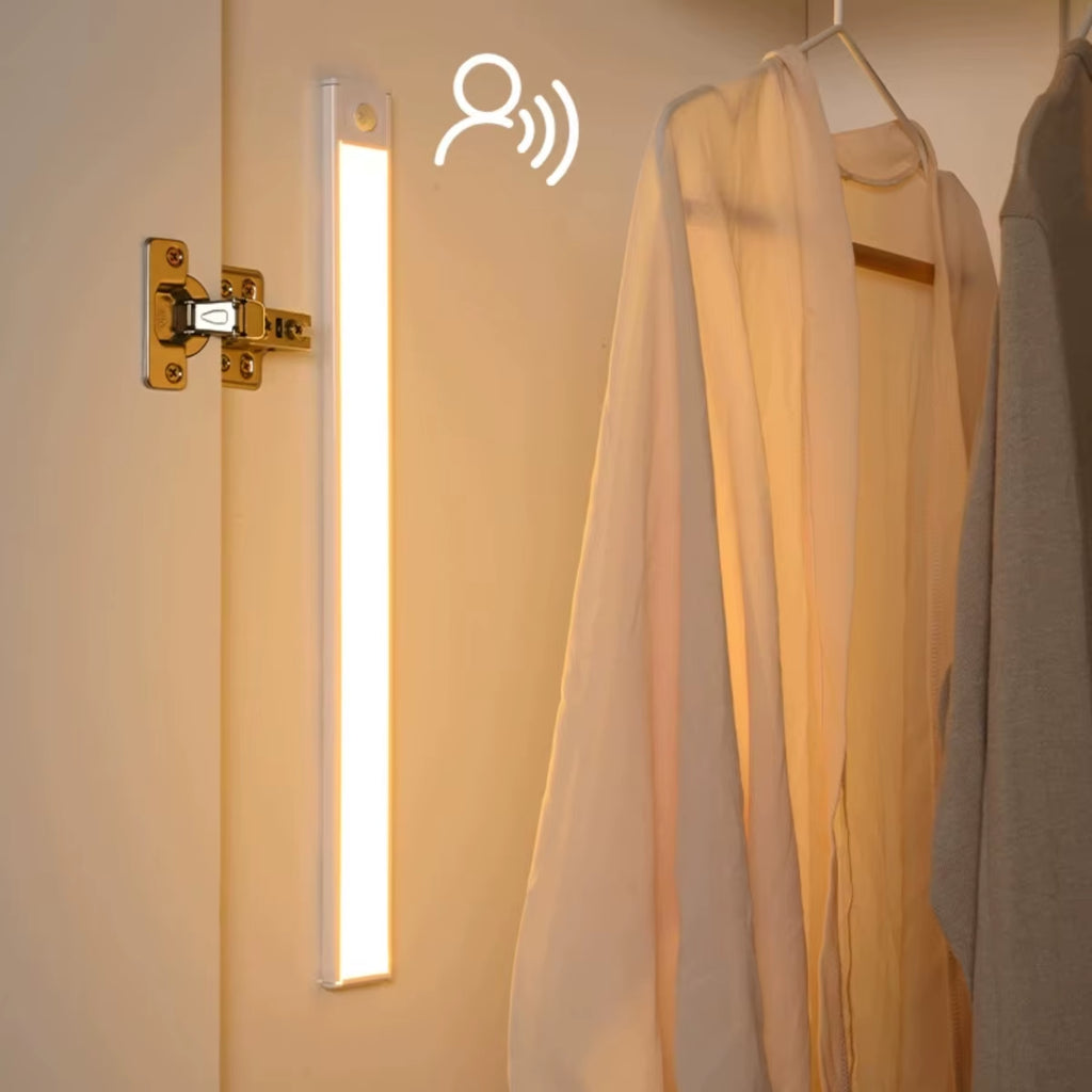 30/40/50CM LED Bar Light USB Type C Rechargeable Ultra Thin Motion Sensor Night Lamp for Kitchen Closet Cabinet Bedroom Lighting