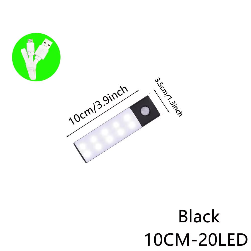 Motion Sensor Light Wireless LED Night Light USB Rechargeable Night Lamp Cabinet Wardrobe Lamp under Backlight for Kitchen Led